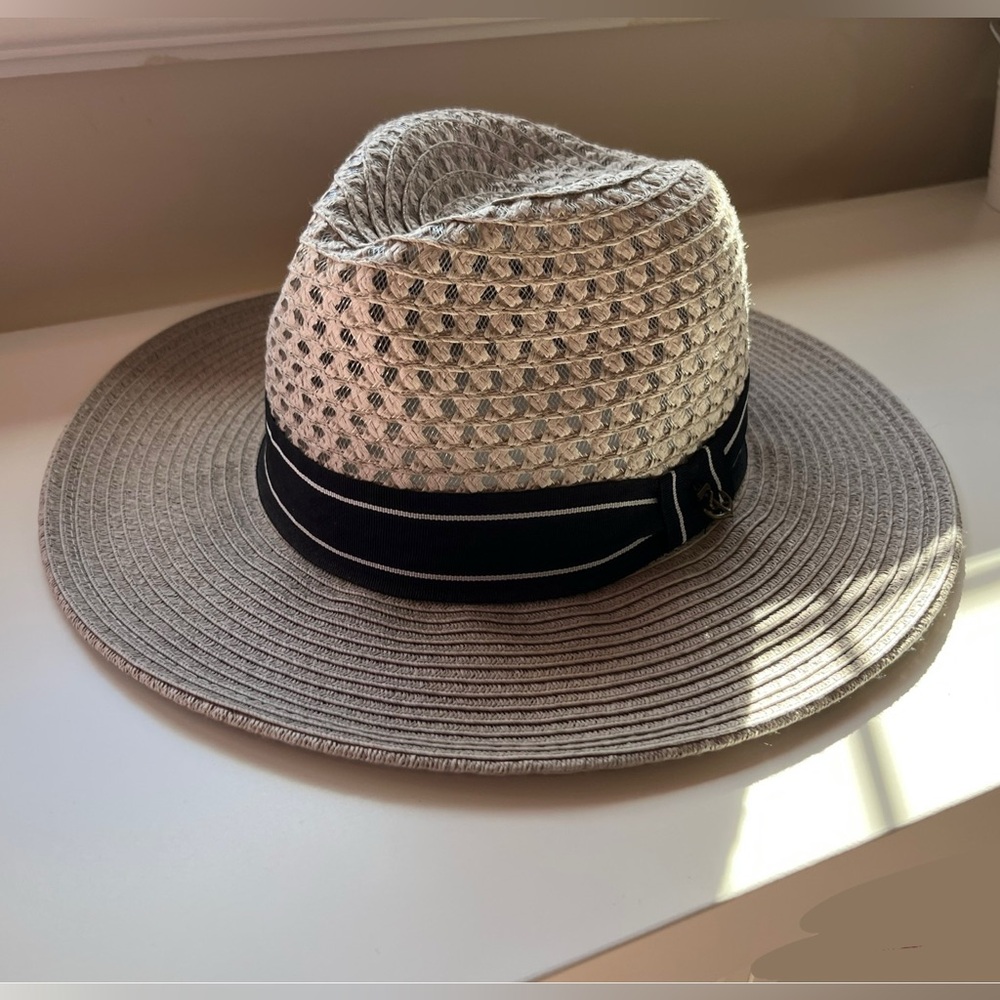 Stylish Gray Fedora Hat with Black Band